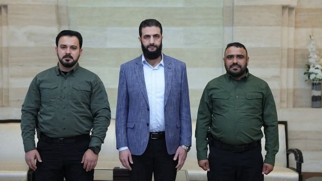 أحمد الشرع مع قائدي الحمزات والعمشات