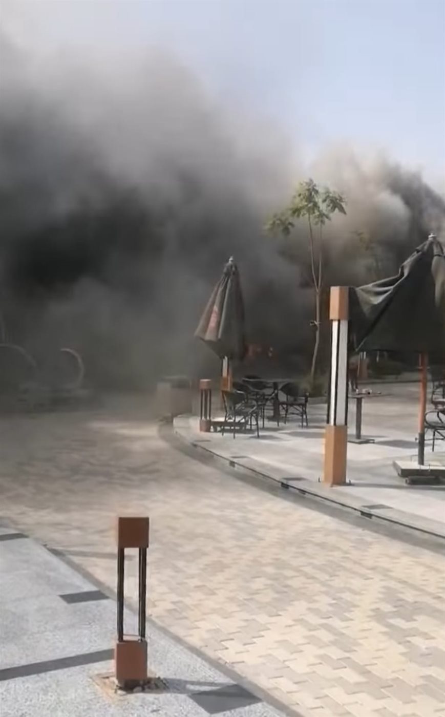 حريق ممشي سياحي بالشيخ زايد