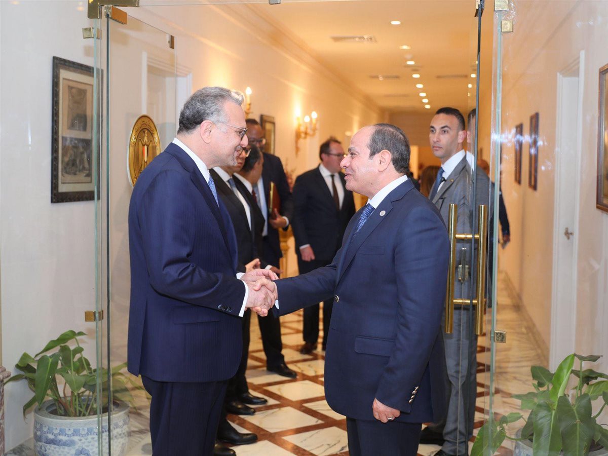 الرئيس عبد الفتاح السيسي وكبير مستشاري الرئيس الأمريكي مسعد بولس