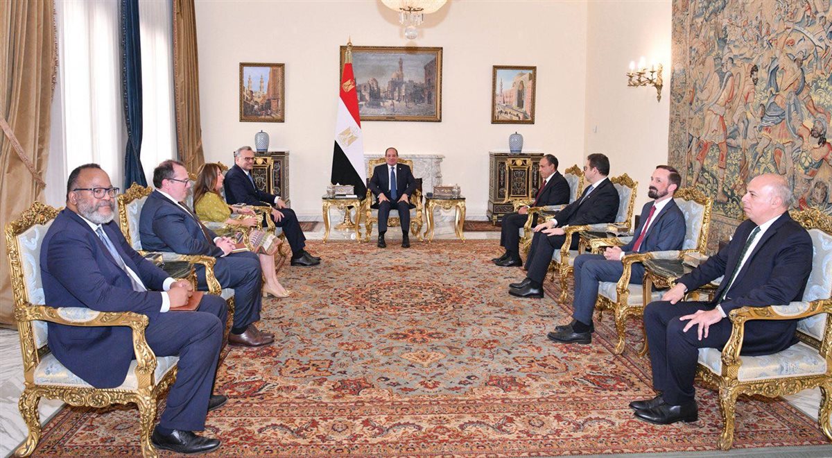 الرئيس عبد الفتاح السيسي وكبير مستشاري الرئيس الأمريكي مسعد بولس
