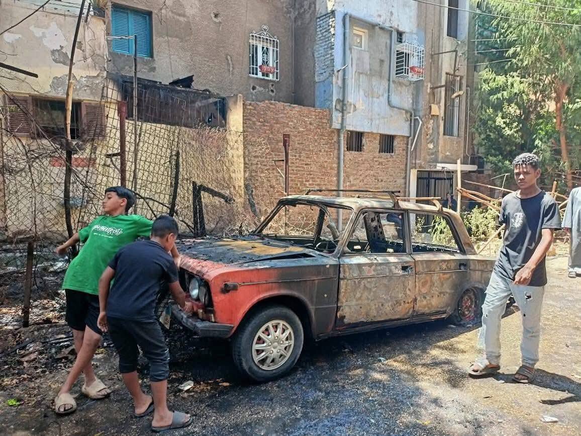 حريق سيارة