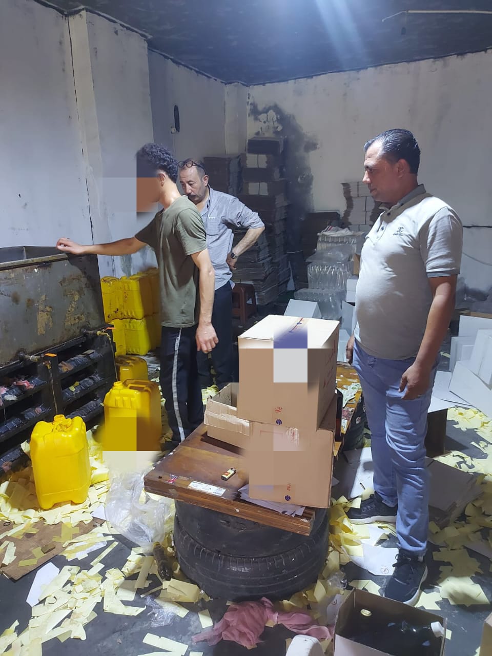 جانب من الحملة والمضبوطات