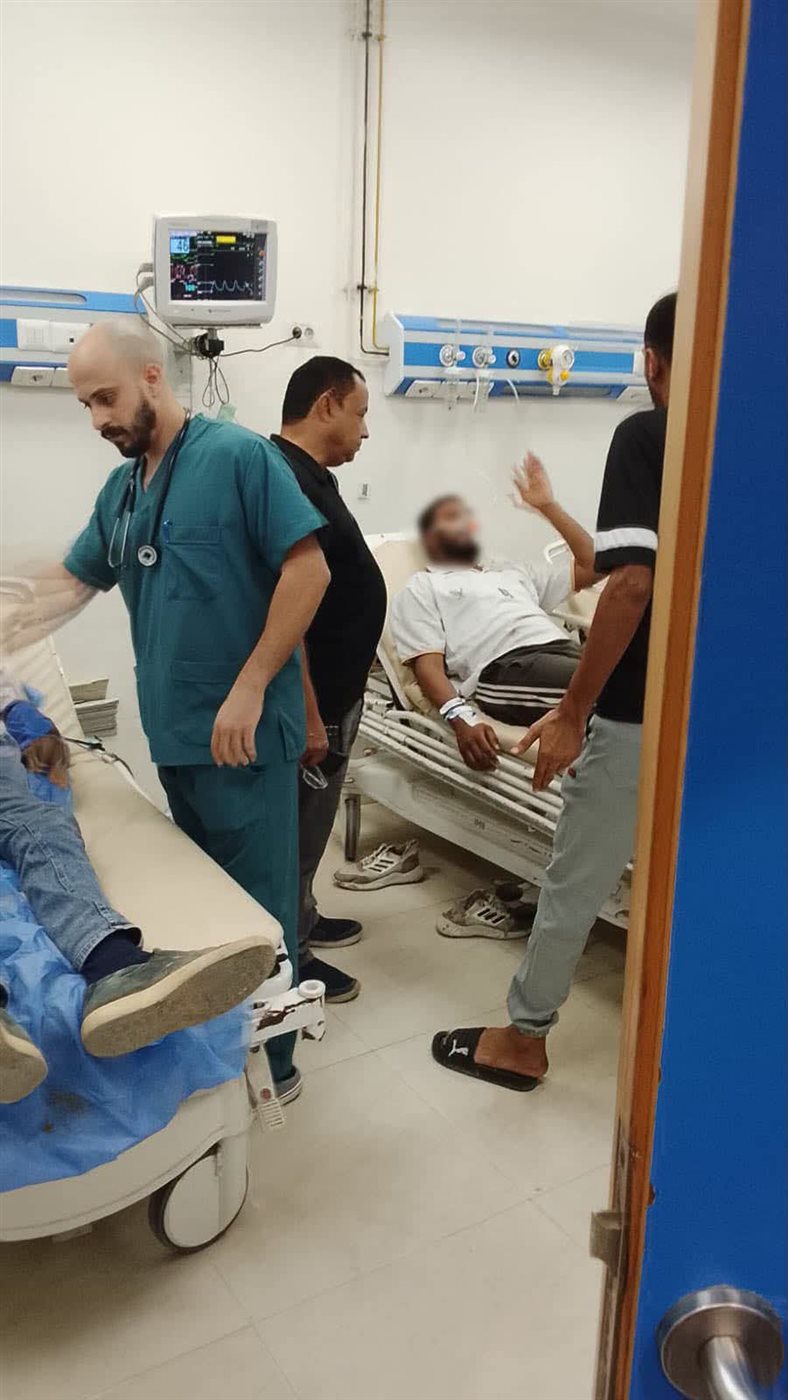 جانب من متابعة الحالة الصحية للمصابين