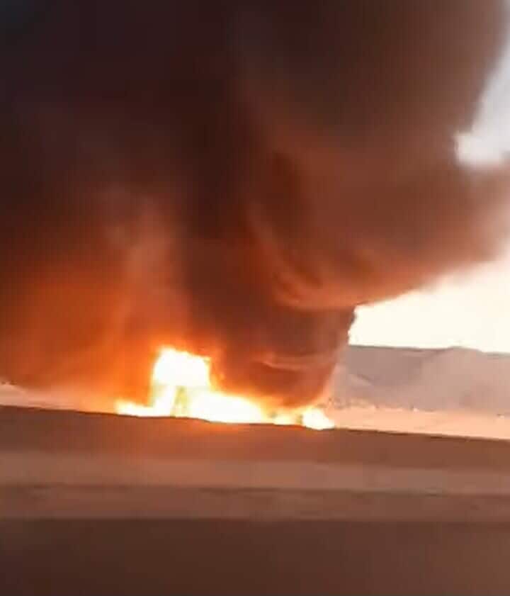 حريق الطريق الإقليمي اليوم