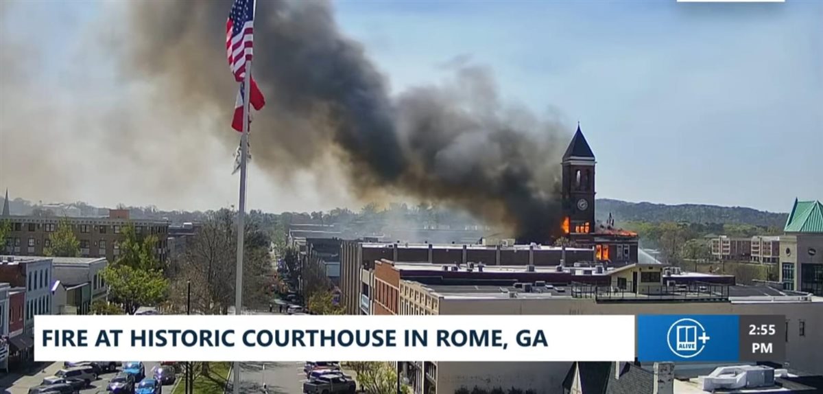 حريق المحكمة في جورجيا&nbsp;