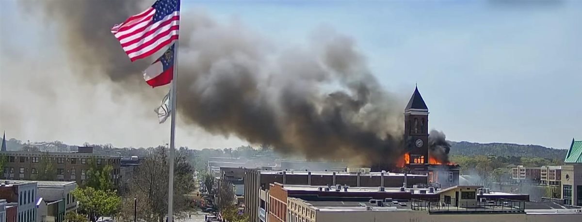 حريق المحكمة في جورجيا&nbsp;