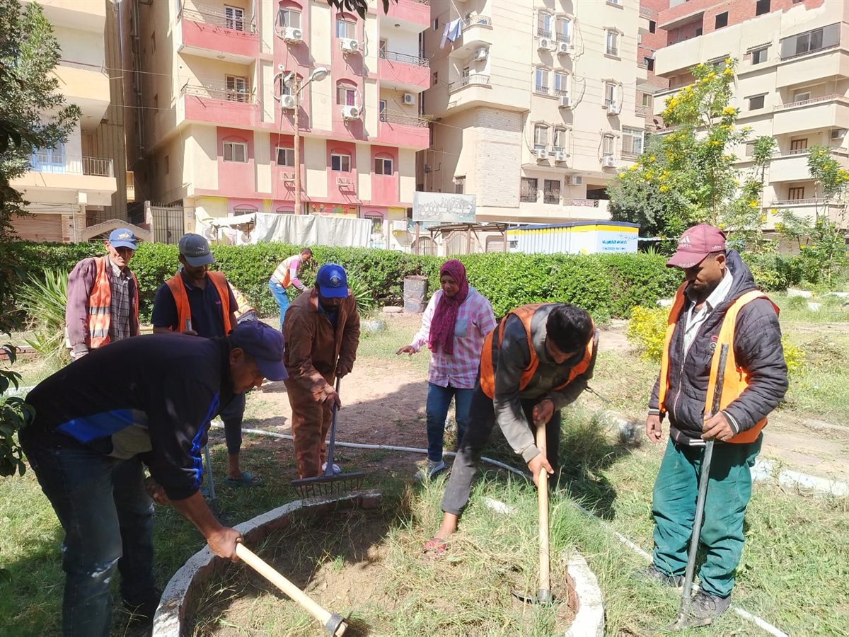 جانب من أعمال التجميل&nbsp;