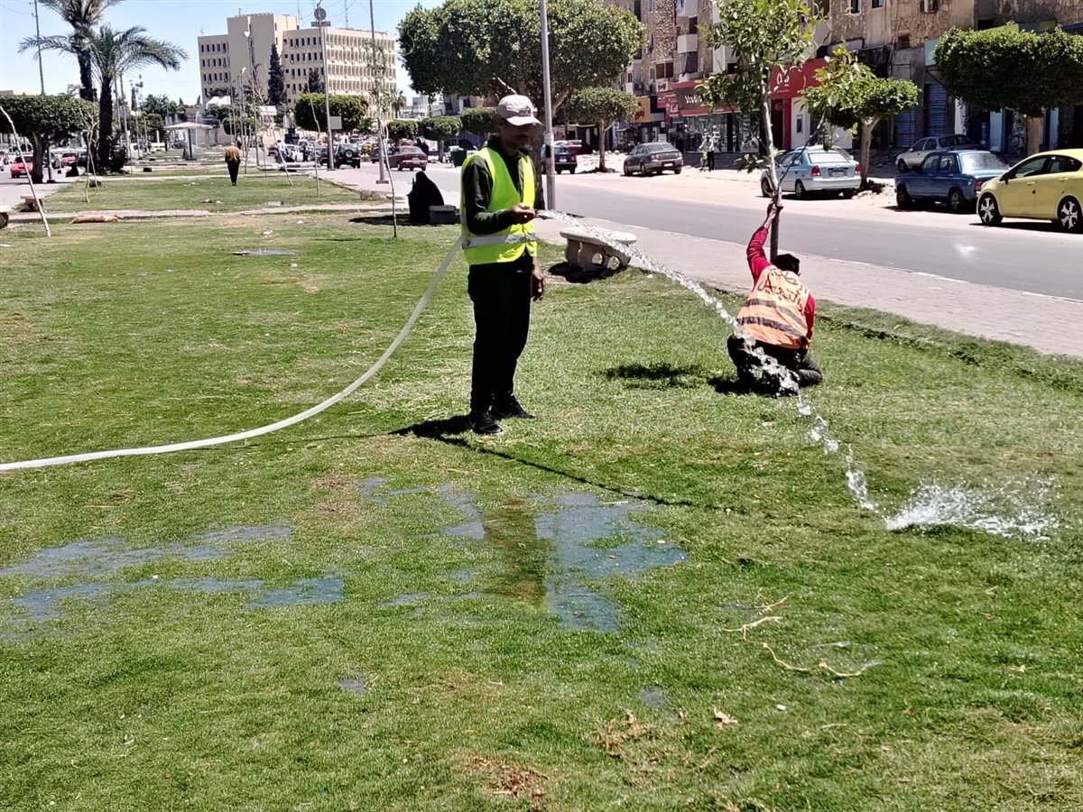 جانب من أعمال التجميل&nbsp;