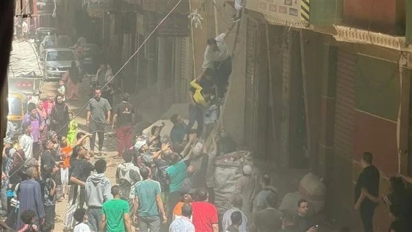 حريق عقار شبرا الخيمة