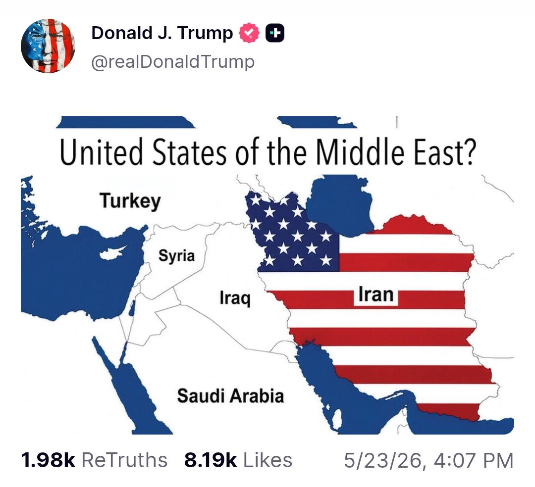 خريطة إيران بالعلم الأميركي