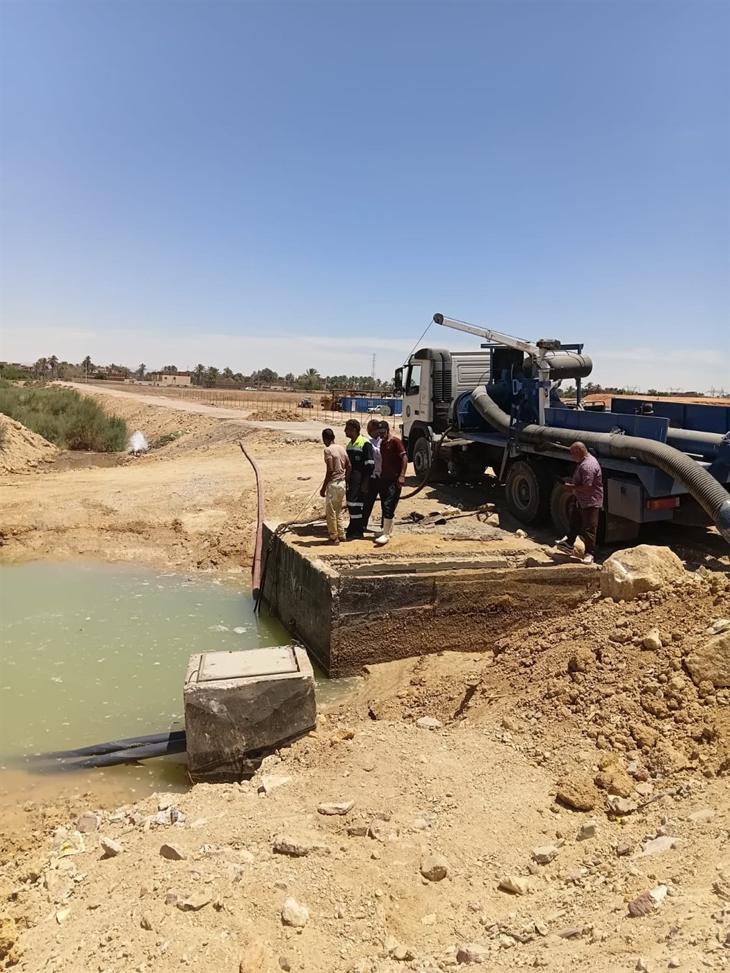 أعمال إصلاح كسر خط الطرد