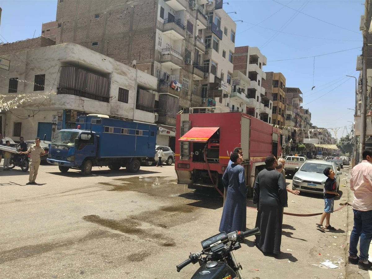 حريق داخل شقة سكنية في قنا