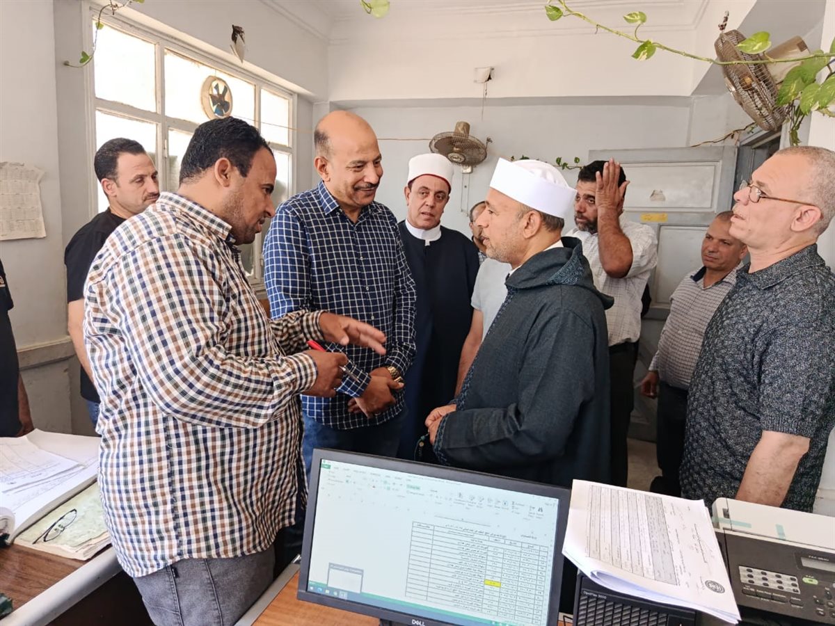 جانب من جولة وكيل وزراة الأوقاف في محافظة الإسماعيلية بديوان عام المديرية