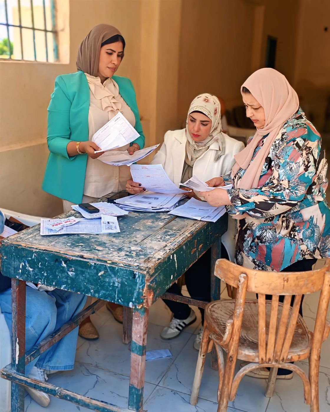 إقبال السيدات على التسجيل&nbsp;