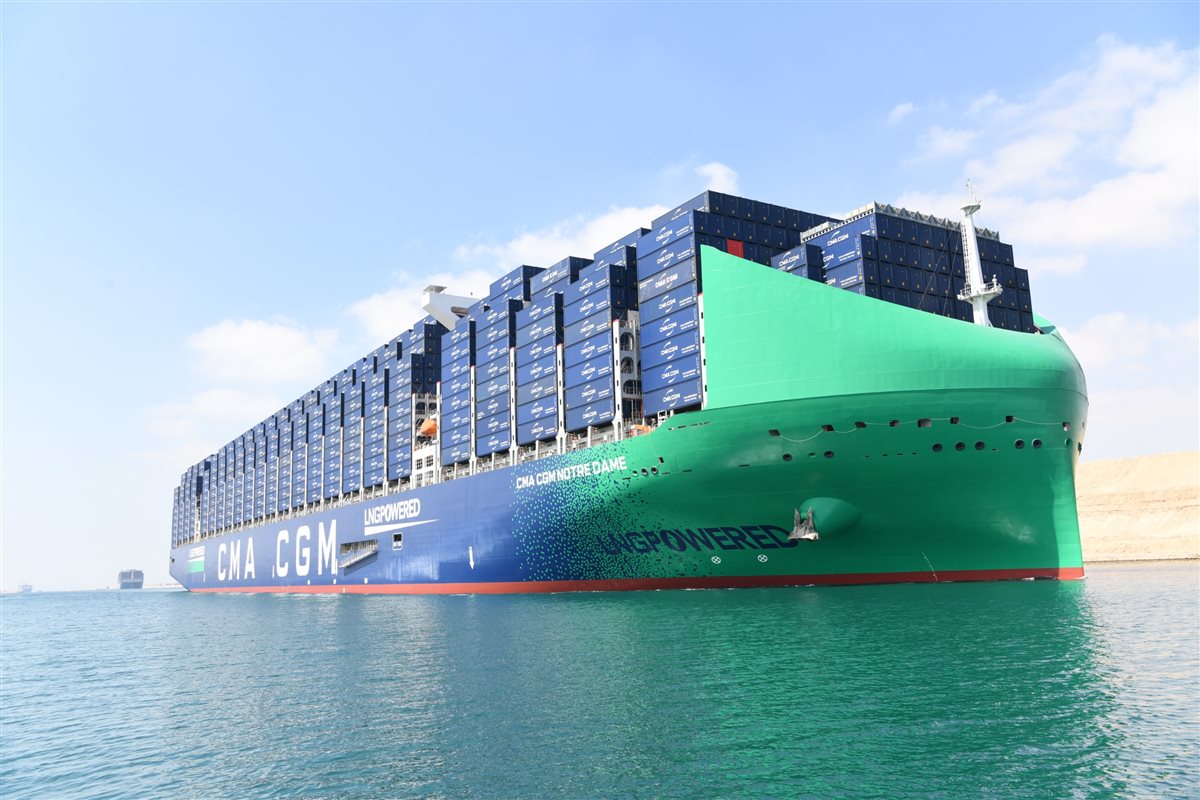 سفينة الحاويات الفرنسية العملاقة CMA CGM NOTRE DAME