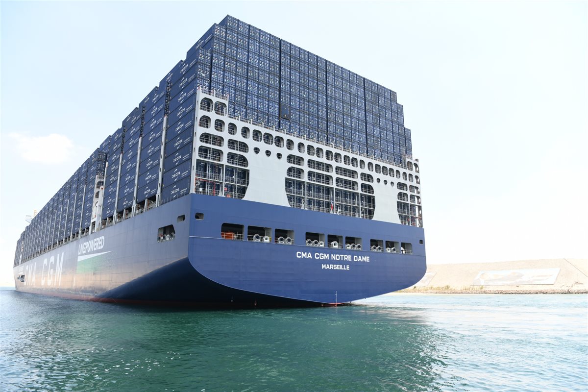 سفينة الحاويات الفرنسية العملاقة CMA CGM NOTRE DAME