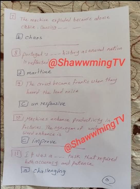 نموذج إجابة امتحان اللغة الإنجليزية للثانوية العامة 2026