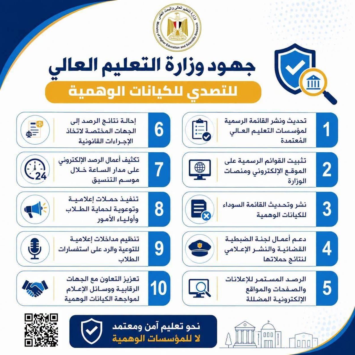 &nbsp;إجراءات التعليم العالي لحماية الطلاب خلال تنسيق الجامعات 2026