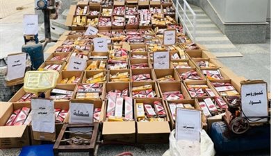 العثور على 2,5 مليون قطعة ألعاب نارية داخل ورشة بالفيوم