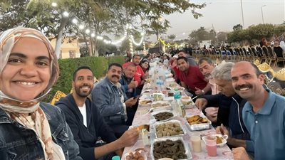 صور| نادي 6 أكتوبر ينظم أكبر مائدة إفطار رمضانية 