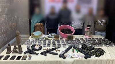 ضبط عناصر إجرامية بحوزتها مخدرات وتماثيل أثرية بقيمة 8 ملايين جنيه في الشرقية