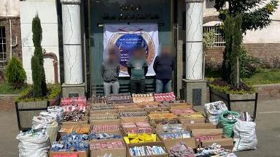 ضبط ألعاب نارية بقيمة 8 ملايين جنيه في الخصوص