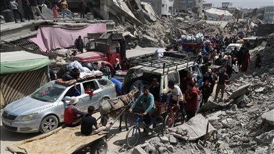 نزوح مئات الآلاف من رفح وسط تصعيد عسكري إسرائيلي على غزة