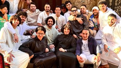 بعد الإفراج عنه.. سعد الصغير يحتفل بعيد الفطر مع أهالي شبرا (صور)