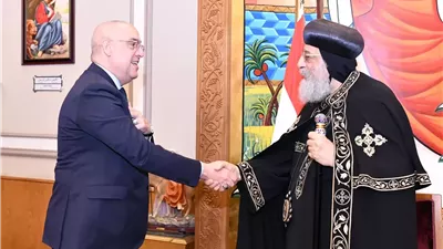 تفاصيل زيارة رئيس حزب الجبهة الوطنية لقداسة البابا تواضروس الثاني