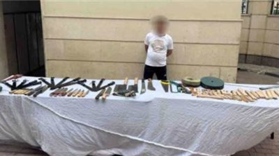 تفاصيل ضبط 36 قطعة سلاح داخل ورشة غير مرخصة في السيدة زينب 