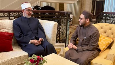 مفتي الجمهورية يلتقي مفتي سنغافورة بأبو ظبي لبحث التعاون الإفتائي والتعليمي