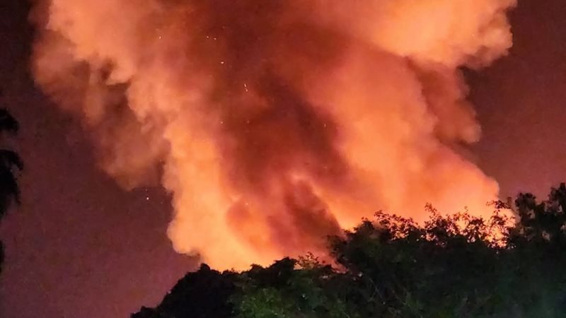 حريق محلات الخشب