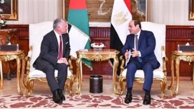 الرئيس السيسي وعاهل الأردن يؤكدان رفضهما القاطع لتهجير الفلسطينيين من أراضيهم