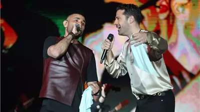 أحمد سعد يشعل دبي بحفل جماهيري.. ودويتو استعراضي مع مطرب يوناني