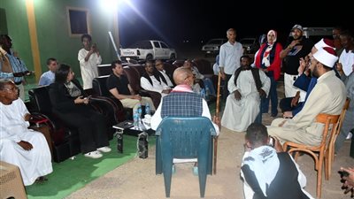 وزير الرياضة يلتقي عدد من شيوخ القبائل وأعضاء مجلسي النواب والشيوخ بشلاتين