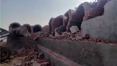 إزالة 38 مقبرة مقامة علي أراض زراعية بالإسكندرية