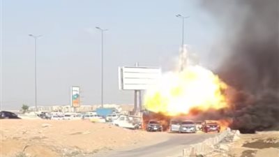 انفجار خط غاز بطريق الواحات دون خسائر بشرية