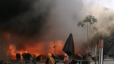 السيطرة على حريق بمطعم في ممشى سياحي بالشيخ زايد دون إصابات