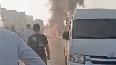 تصادم مروع بين 7 سيارات أعلى دائري المنيب.. وفيات وإصابات واشتعال مركبة 