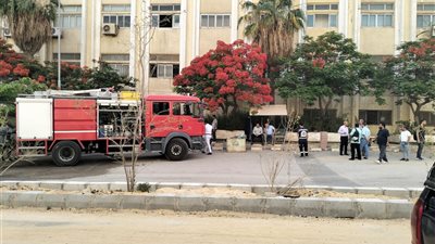 تفاصيل حريق هائل نشب داخل كلية العلوم بجامعة الأزهر 