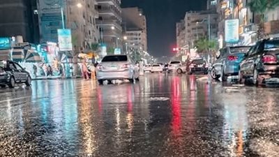 سقوط أمطار رعدية متوسطة على مرسى مطروح