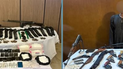 مصرع عنصر إجرامي وضبط شبكة تهريب مخدرات وأسلحة نارية في حملة أمنية 