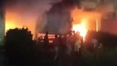 تفاصيل حريق معرض أجهزة كهربائية بالغربية