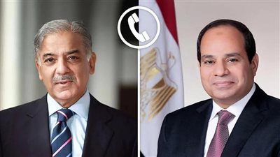 الرئيس السيسي يتلقى اتصالاً من رئيس وزراء باكستان شهباز شريف