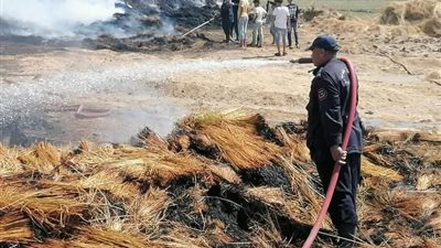 حريق هائل يلتهم مخزن كتان في زفتى ثالث أيام العيد