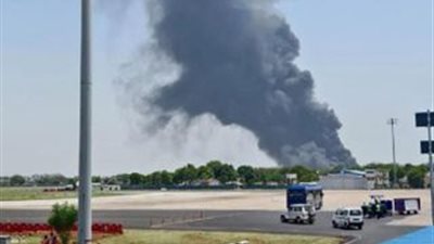 تحطم طائرة هندية متجهة إلى لندن بعد إقلاعها بلحظات.. 243 راكبًا على متنها