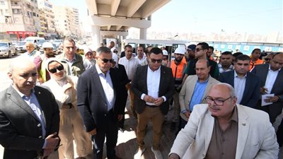 وزير الإسكان ومحافظ الإسكندرية يتفقدان مشروع كوبري 45 لربط السادات بالطريق الدولي