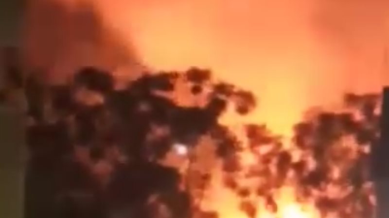حريق حظيرة مواشي