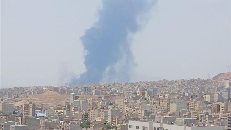 حريق في مطار تبريز
