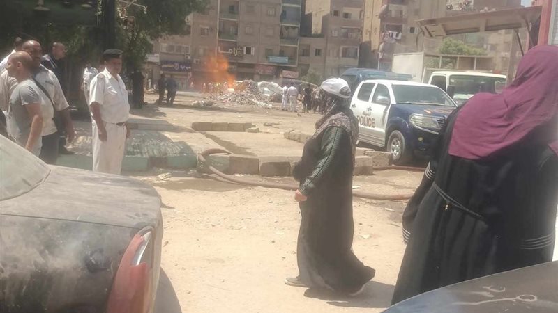 حريق ماسورة غاز في